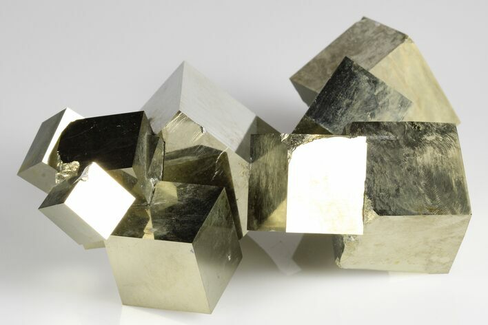 Natural Pyrite Cube Cluster - Navajun, Spain #178878